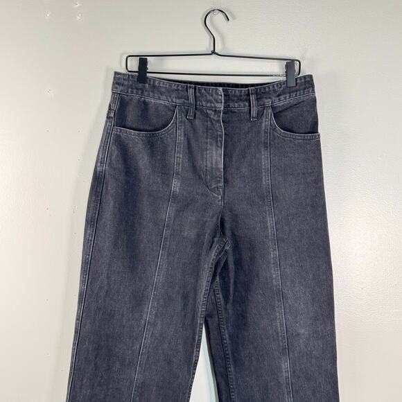 A.L.C. Hayden High Rise Seamed Wide Jeans Washed Black Cotton Womens Size 29 - Picture 4 of 10